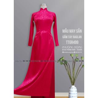 Áo Dài Truyền Thống Gấm Lụa TTGR499